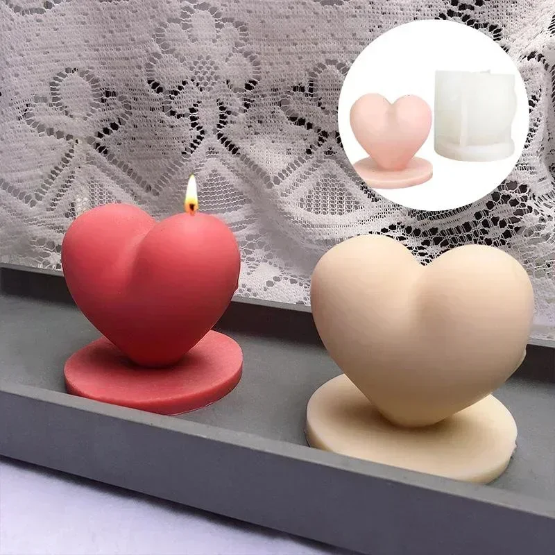 Molde Silicona 3D Corazón para Velas y Jabón - Regalo San Valentín - imagen 4