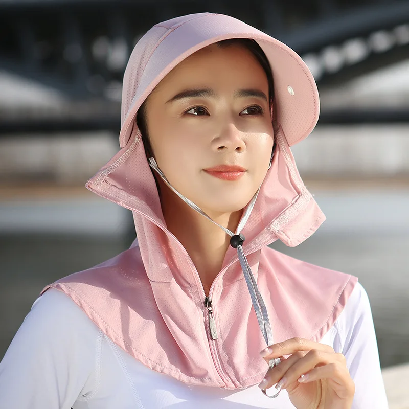 Verano cuello cara ala ancha transpirable trabajo sombra sombrero gorra de sol gorra de pescador sombrilla sombrero de cubo - imagen 4