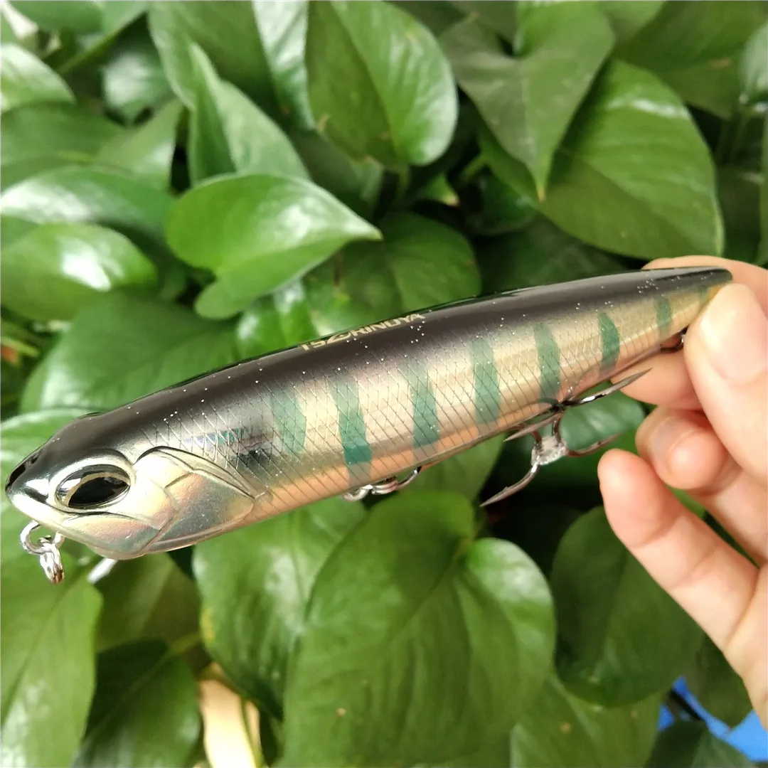 Lápiz flotante Topwater de 4 piezas, Wobblers de 110mm, 20,5g, DW58, señuelo de lubina, Stickbait, cabeza de serpiente, cebo duro Artificial profesional - imagen 4