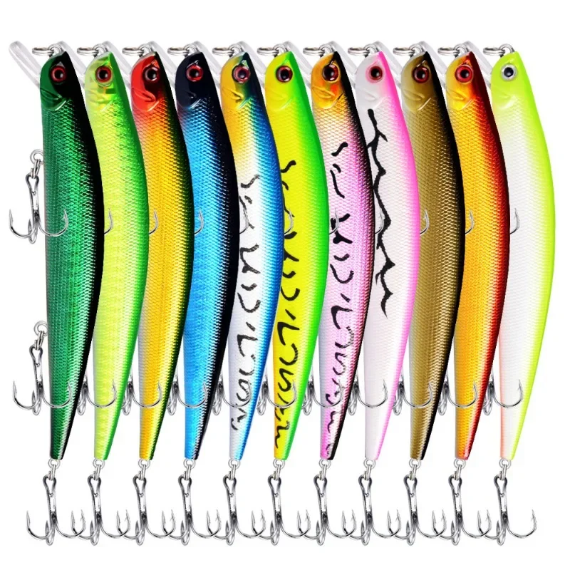 Señuelos de pesca Minnow, cebos duros Wobbler, Crankbaits, señuelo artificial para lubina, aparejos de pesca de Lucio, 12,5 cm, 12,5G, 1 pieza - imagen 3