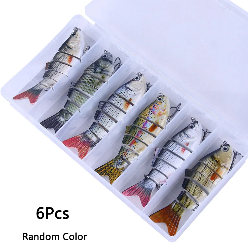 Señuelo de Pesca de 6/3/1 piezas que se hunde, 10cm, 17,5g, 6 segmentos, Swimbait multiarticulado, Wobblers artificiales, Crankbait, cebo duro, aparejos de Pesca - imagen 5