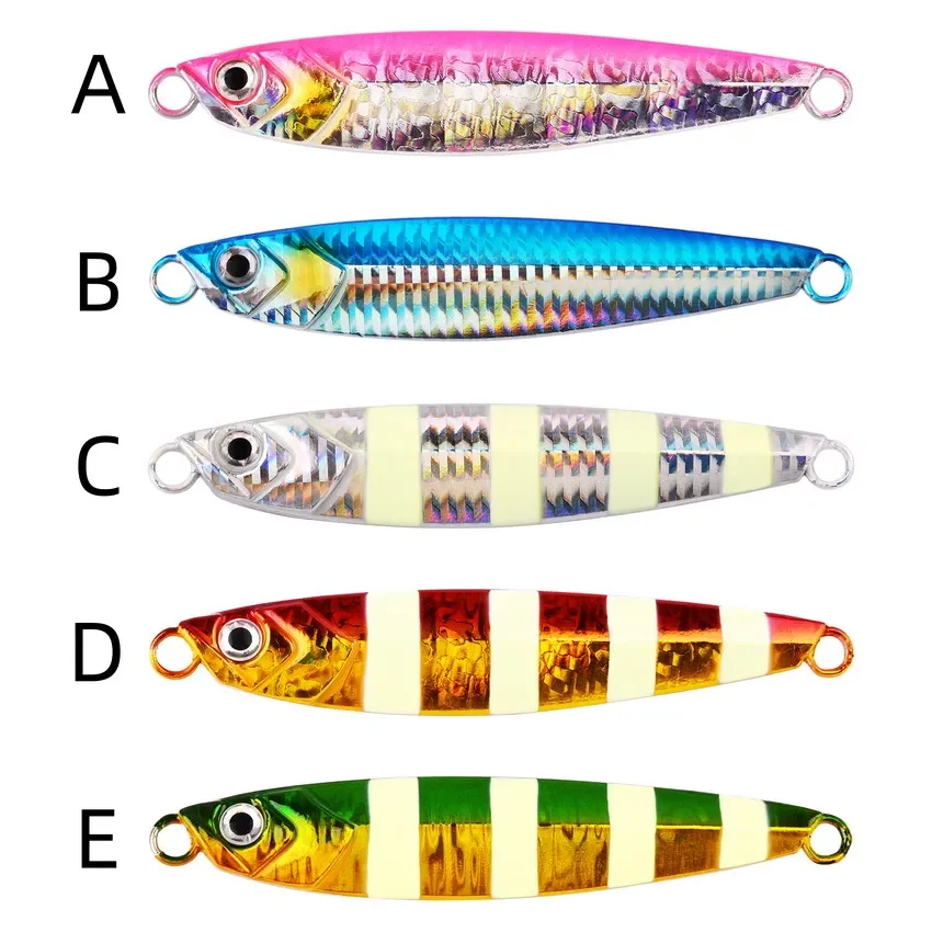 1 unidad 80G 100G 120G 150G 200G brillo luminoso Metal lubina caballa pargo señuelo de pesca cebo de pesca fundido señuelo de Jigging mar - imagen 2