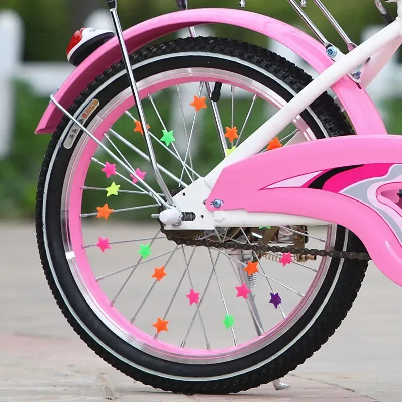 36 unids/set nueva rueda de bicicleta radios cuentas de plástico multicolor niños Clips decoración bicicleta accesorios de ciclismo regalos para niños bicicletas - imagen 4