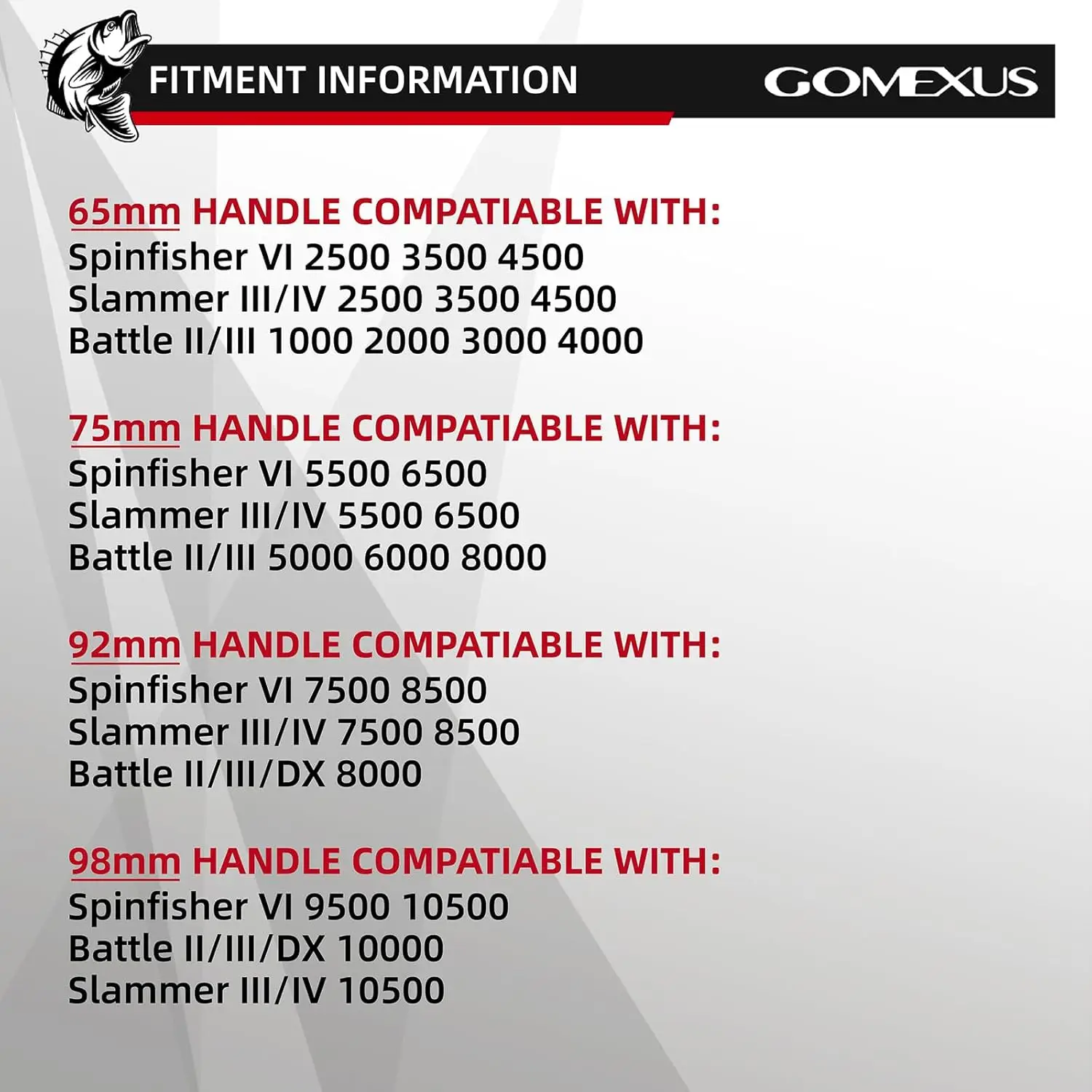 Manija de alimentación GOMEXUS para Penn Spinfisher VI VII Slammer III IV (segure su modelo de carrete, no para Spinfisher Long Cast/V) - imagen 2