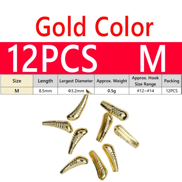 12PCS M Gold