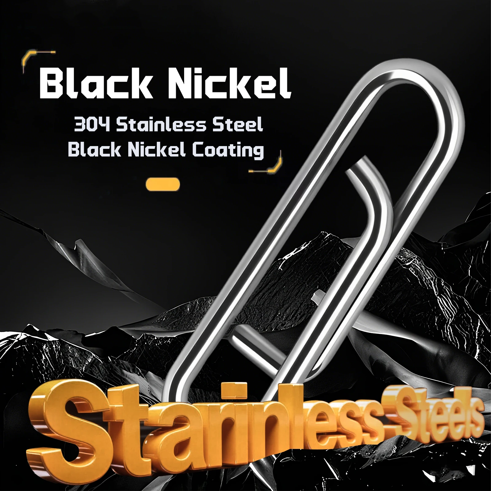 9KM 25 uds Clip de presión de pesca de acero inoxidable presión de pesca de agua salada velocidad rápida Snap giratorio conector de señuelo de pesca - imagen 4