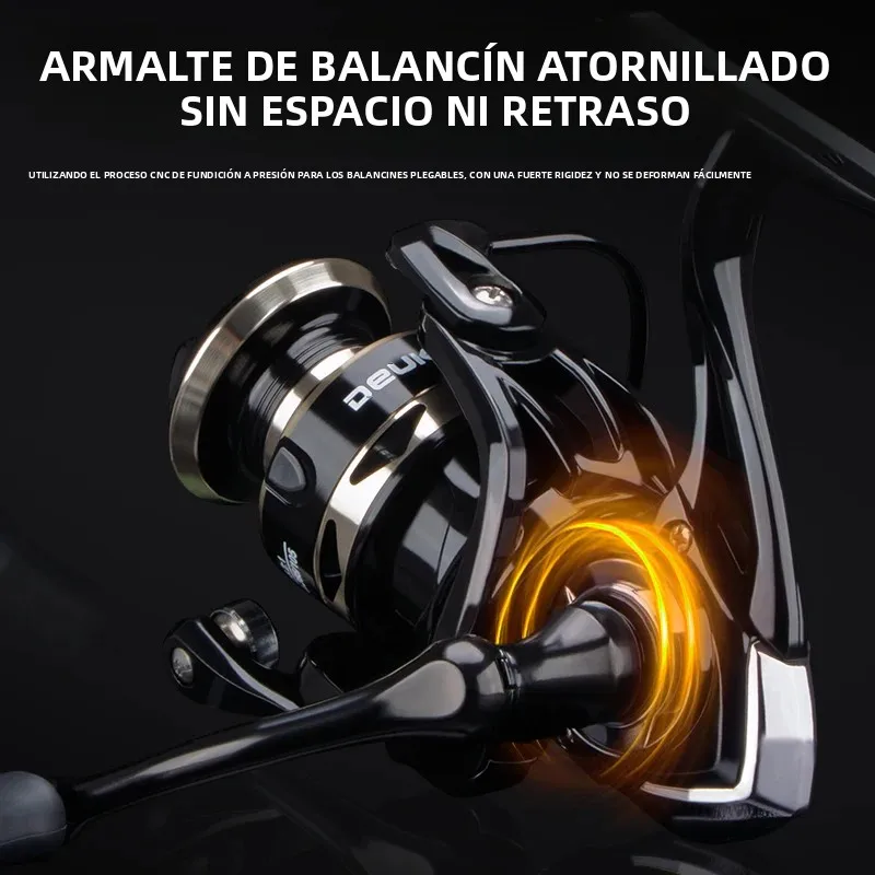 Carrete spinning ultraligero DEUKIO – 5.2:1 y 6kg de arrastre - imagen 3
