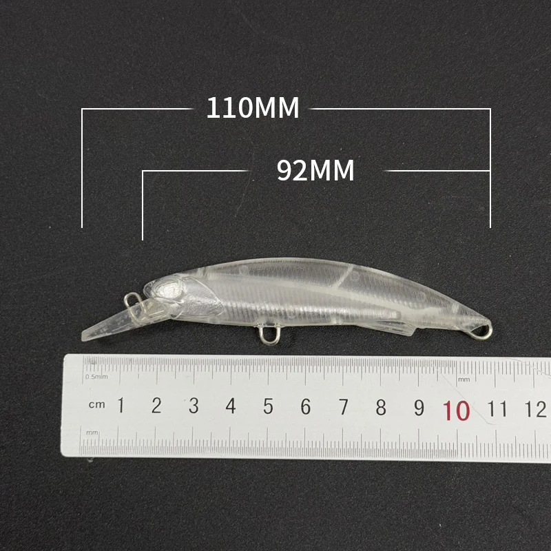 Señuelo de pececillo sin pintar de 20 piezas, cebo de Pesca de pececillo de hundimiento pesado, 38g, 92mm, cebos artificiales, Wobblers de Pesca para aparejos de trucha lubina - imagen 4