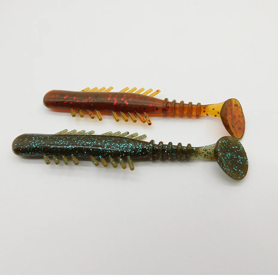 KESFISHING-Señuelos de Pesca BUGSY SHAD de 2,8 ", aparejos de pesca de Lucio, trucha, Isca, ardilla Artificial, Wobbler, cebo blando - imagen 3