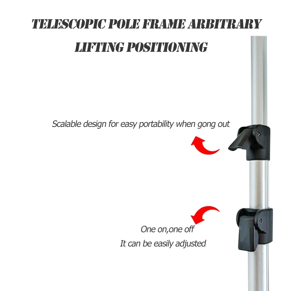 Soporte aluminio resistente ajustable para caña de pescar telescópica - imagen 5