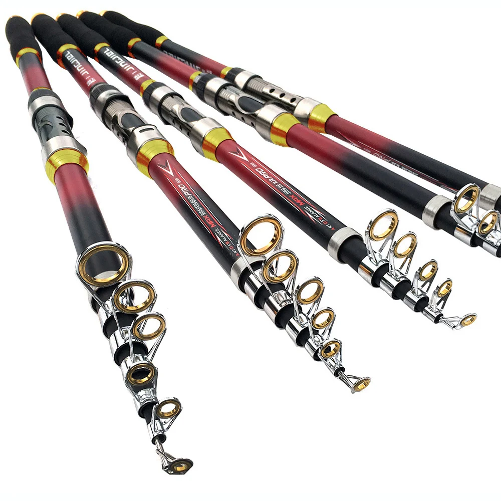 Caña de pescar ultraligera de alta calidad, 2,1 M-3,6 M, caña de lanzamiento súper dura de larga distancia, caña de pescar telescópica para barco de mar, alimentador de carpa - imagen 2