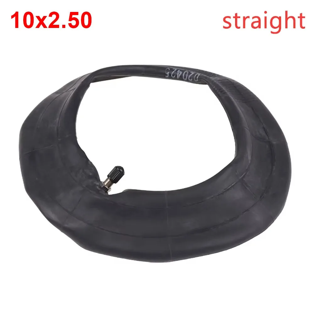 1 tubo interior de 10x2,50 0 ° 45 ° 90 ° Neumático interior recto de caucho butílico, neumático de 10 pulgadas para patinete eléctrico, bicicleta, coche de equilibrio