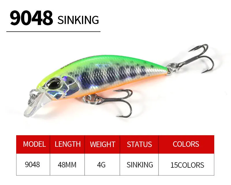 Mini señuelo de Pesca Minnow, cebo duro Artificial, Crankbait, Wobblers, Swimbait, aparejos de Pesca, 45mm, 4g, 1 pieza - imagen 4