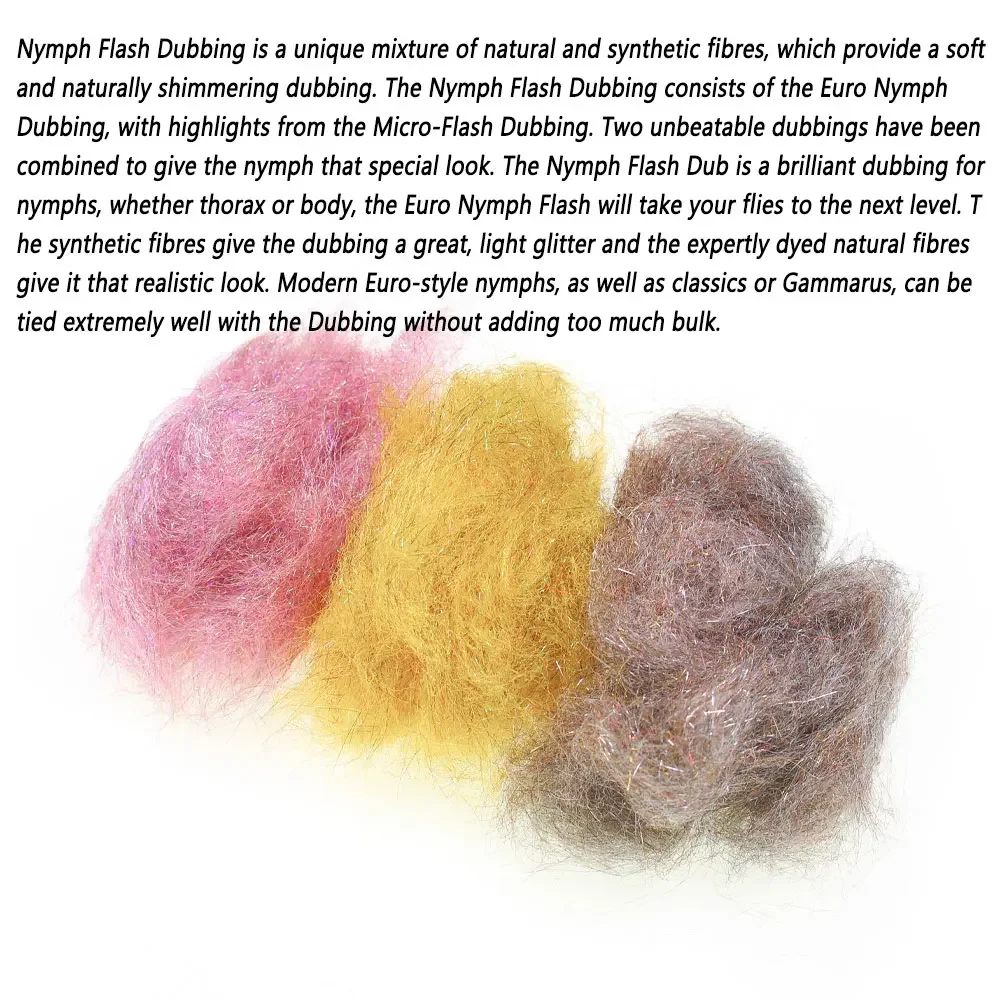 Bimoo, 2 paquetes de Material de atado de moscas con parpadeo de ninfa para Scuds, camarones, ninfas, cuerpo a través deax, trucha, lubina, salmón, Señuelos de Pesca con mosca - imagen 5