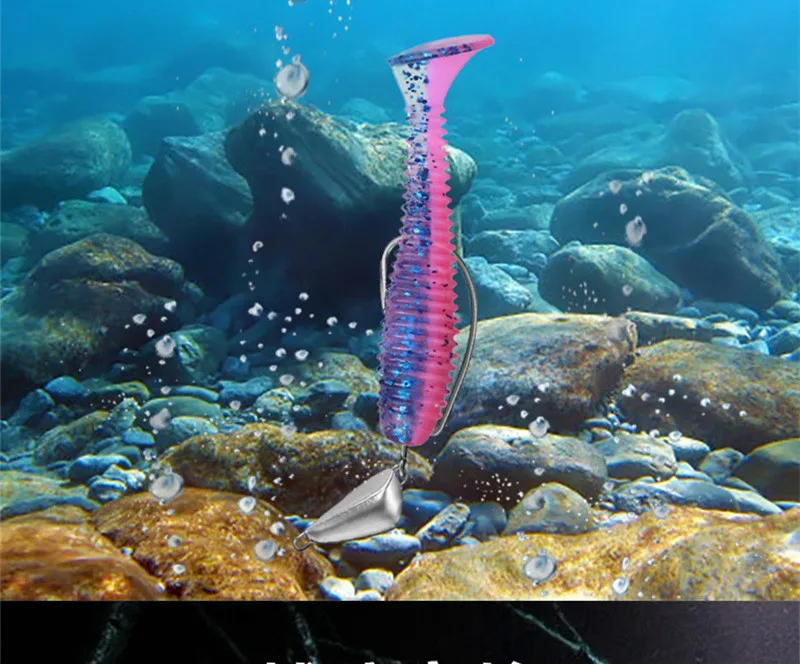 Anzuelo con cabeza de anzuelo de pesca, 3,5g, 5g, 7g, 10g, anzuelos de gusano para fortalecer el peso, obstáculo de salto, cebo blando, lote de 3 piezas en oferta - imagen 4