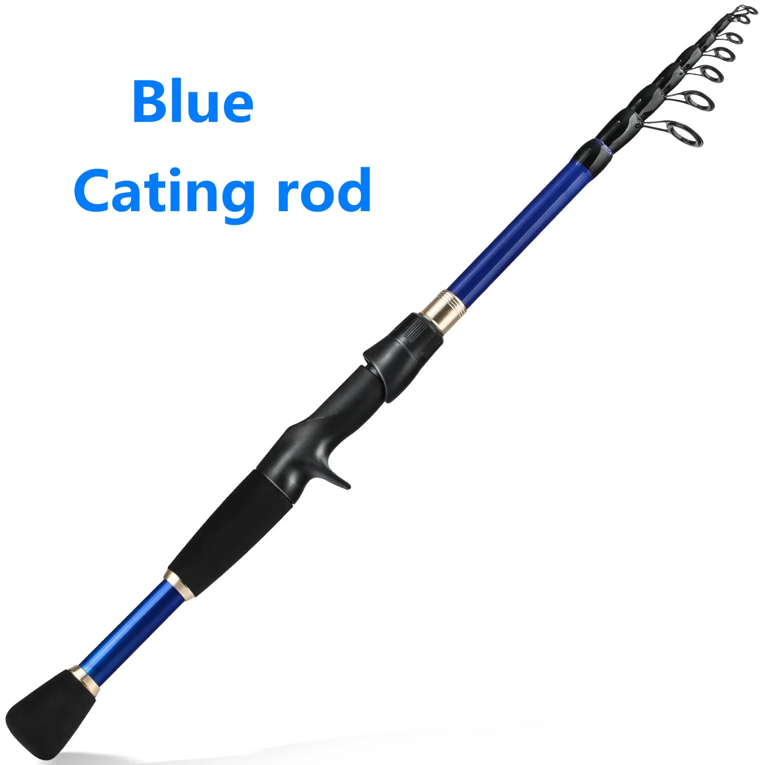blue casting rod
