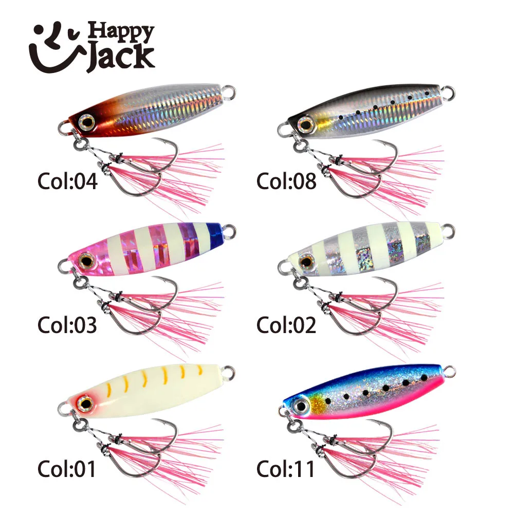 Señuelo de pesca Happyjack Shore Cast, plantilla de paso lento, plantilla de metal, 10g/20g/30g, señuelo Shore Jigging, cebo de Metal Artificial - imagen 4