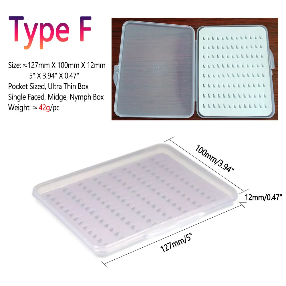 Bimoo-caja de pesca ultrafina transparente, zumbador de Midge, moscas de Nymph, trucha, anzuelo, señuelos, caja de almacenamiento de cebo, contenedor de aparejos - imagen 5