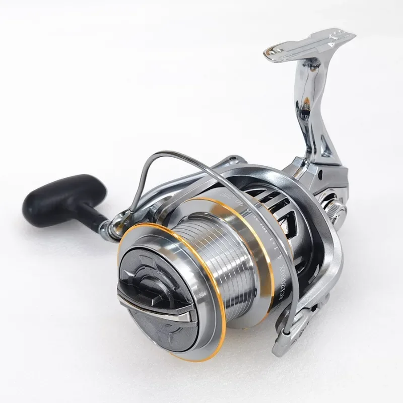 VWVIVIDWORLD, carrete de pesca de toda la carne serie 3000-12000 5 + 1 BB carrete giratorio de Metal arrastre máximo 25kg señuelo al aire libre carrete de Cating Trolling - imagen 2