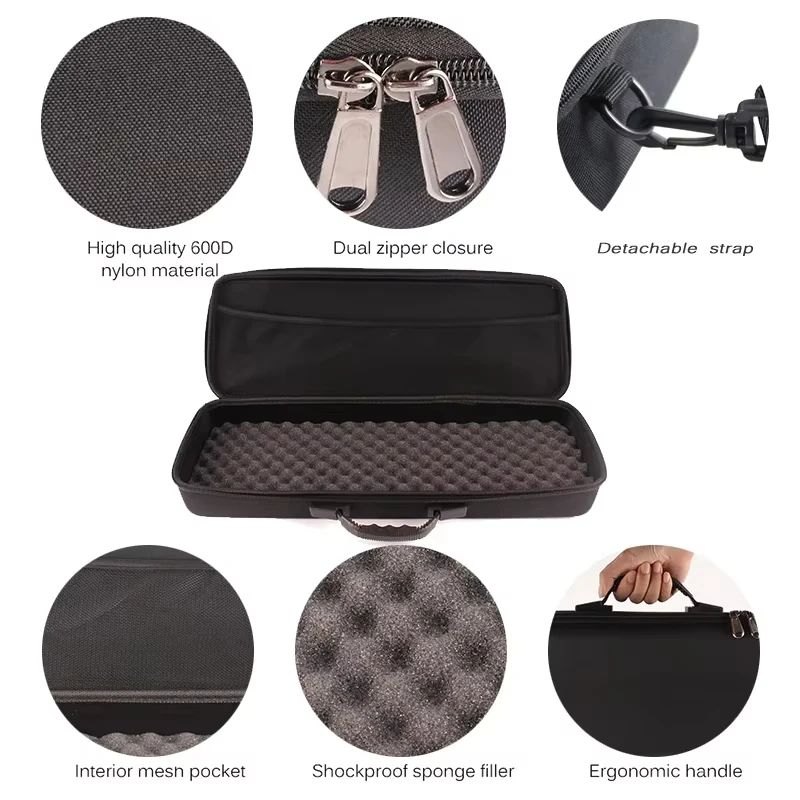 SHIQIAN bolsa de pesca portátil al aire libre EVA a prueba de golpes caña de pescar y carrete bolsa de mano, caja de almacenamiento de caña de pescar bolsa de carrete - imagen 5