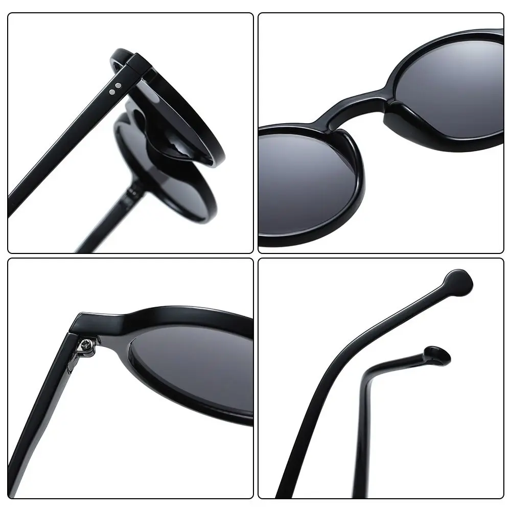 Gafas de sol negras de moda para mujer, gafas de sol redondas, gafas de sol retro, viajes - imagen 4