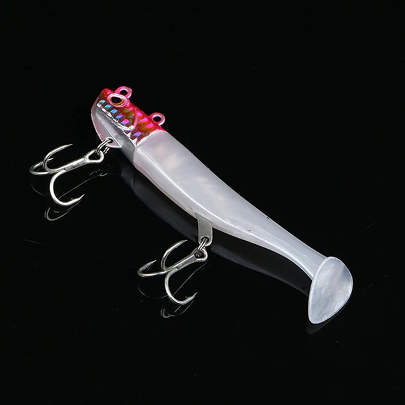 Cebo de cabeza de Lucio Minnow, cebo suave de 27g, perca de pesca de arenque, cebo de perca de patio de barco - imagen 5