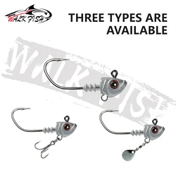 Jighead Walk Fish con cuchara y triple anzuelo para vinilo
