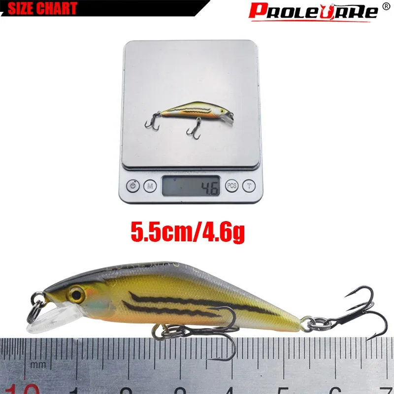 1Pc 55mm 4,6g hundimiento Minnow señuelo de Pesca cebo duro Leurre Souple Iscas artificiales Pesca Wobblers Swimbait Peche - imagen 3