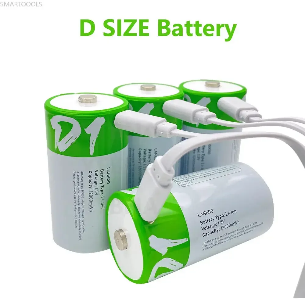 Baterías recargables USB tipo C Li-ion para cocina de gas