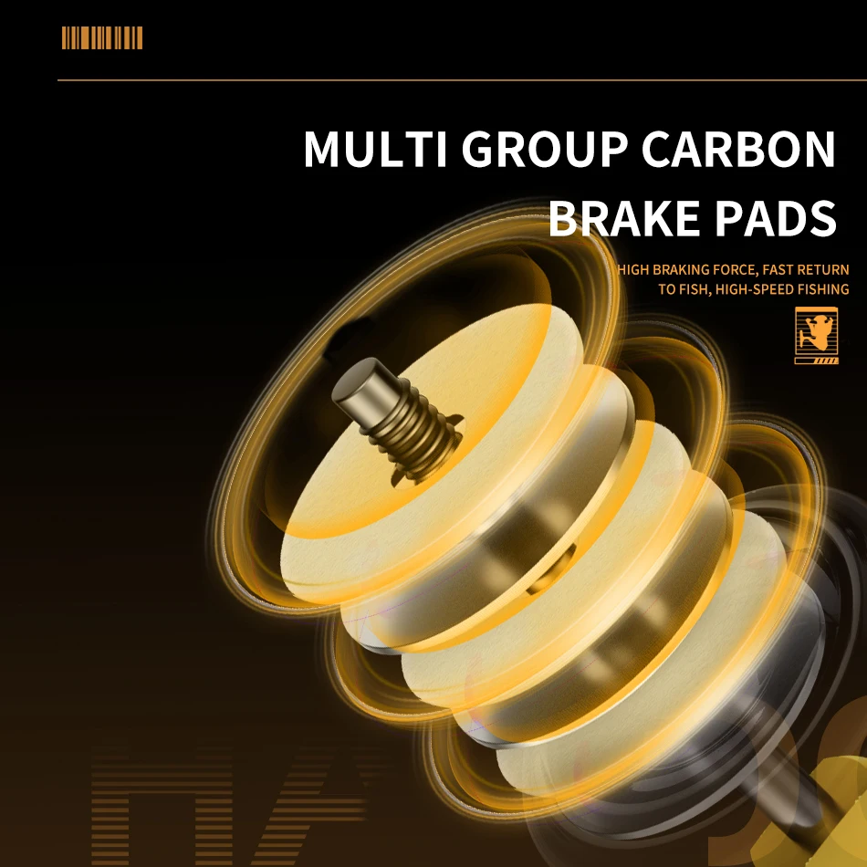 Carretes giratorios Rooblinos HA, Metal ultraligero, relación de engranaje 5,2: 1, 2000-7000, carretes de pesca de arrastre máximo grande para agua salada o dulce - imagen 2