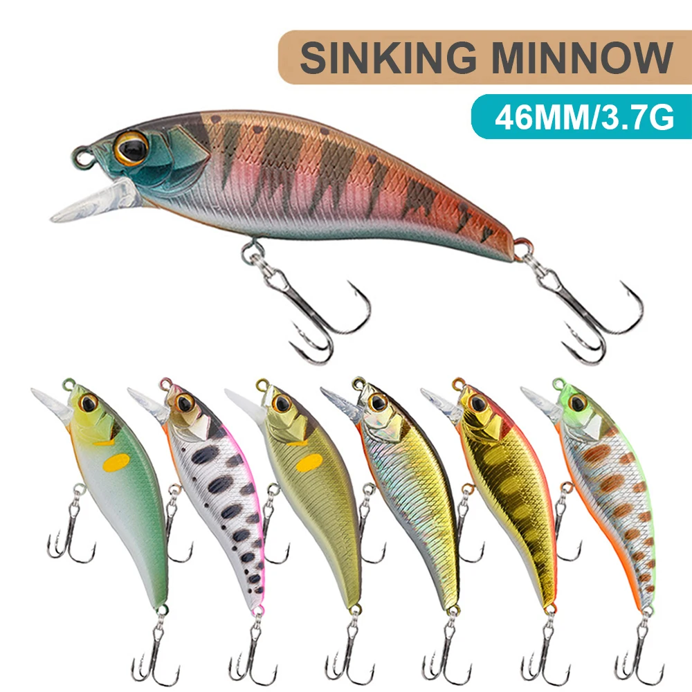 Señuelos de pesca de 4,6 cm y 3,7g, Micro pececillo Wobbler, cebo duro Artificial, Mini Jerkbait, accesorios de pesca, trucha, lubina, MN615 - imagen 3