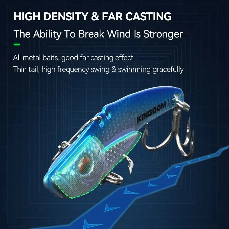 KINGDOM 3 uds Señuelos de Pesca con vibración cebos VIB 7,5g 11g 15g Wobblers aparejos de pesca cebo para accesorios artificiales de profundidad completa - imagen 5