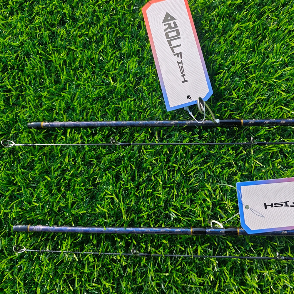 ROLLFISH UL-caña de pescar ultraligera de fibra de carbono para trucha, punta sólida de alta sensibilidad, acción rápida, ligera + línea de 100m - imagen 4