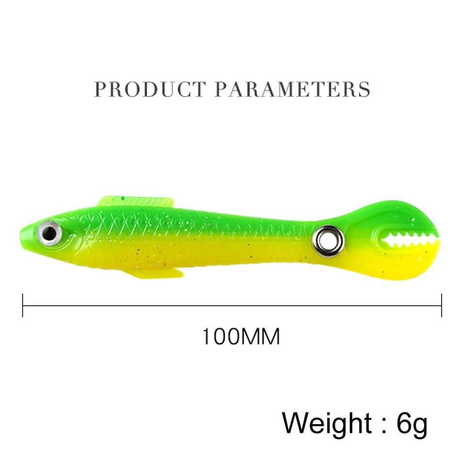 Cebo blando de simulación para lubina y Lucio, Wobbler para pesca Artificial, Swimbait móvil para peces, 6g/10cm, 1 unidad, nuevo - imagen 3