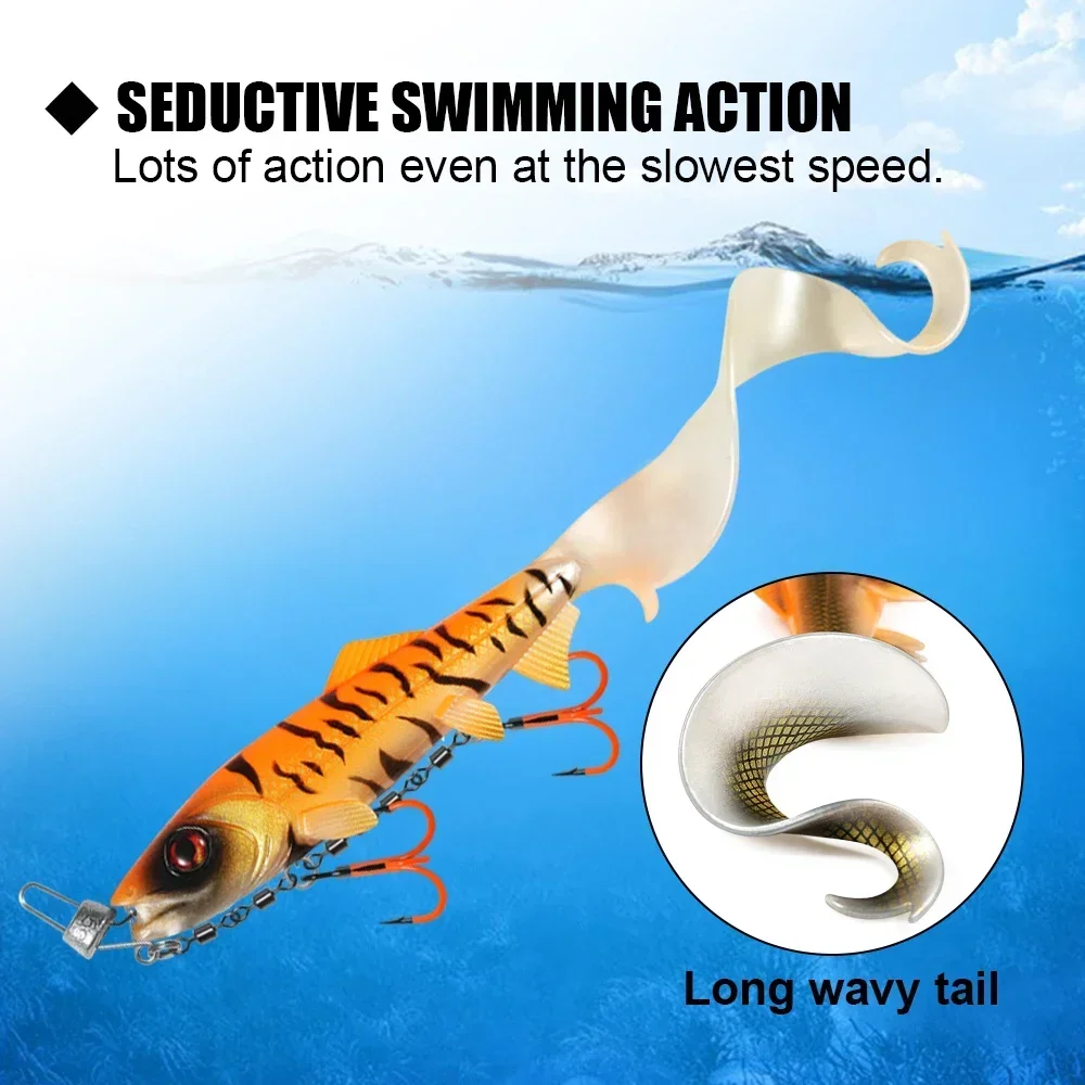 Swimbait Spinpoler cola ondulada con Stinger – Agua salada - imagen 2