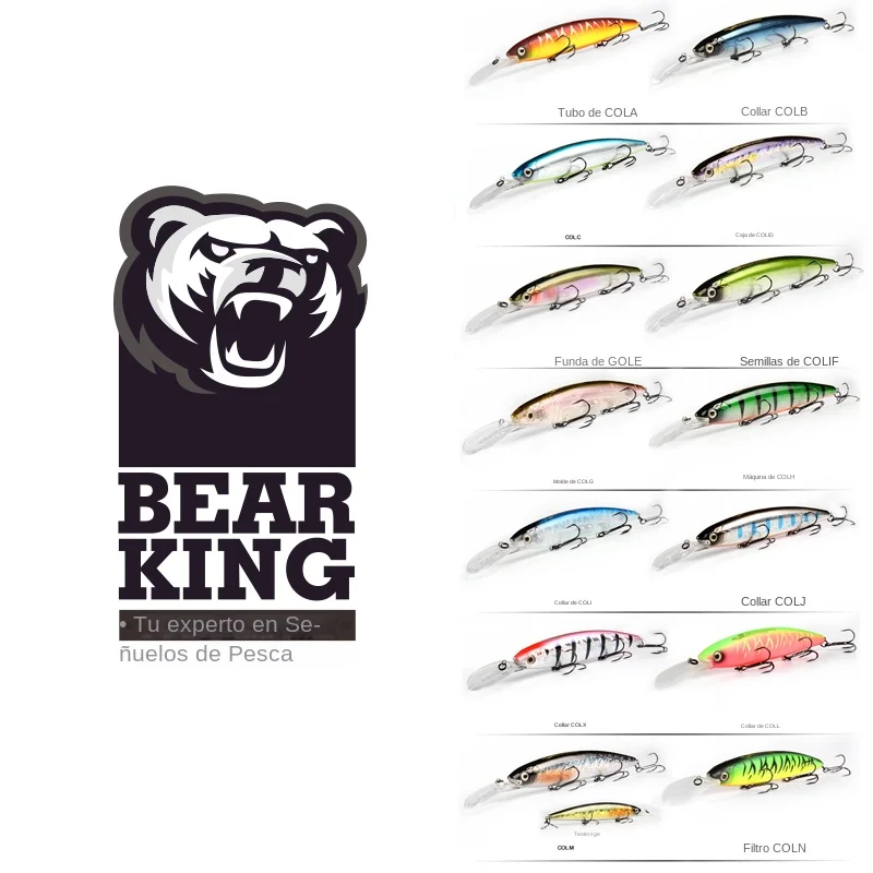 Bearking Señuelo Wobbler Minnow duro de pesca - imagen 5