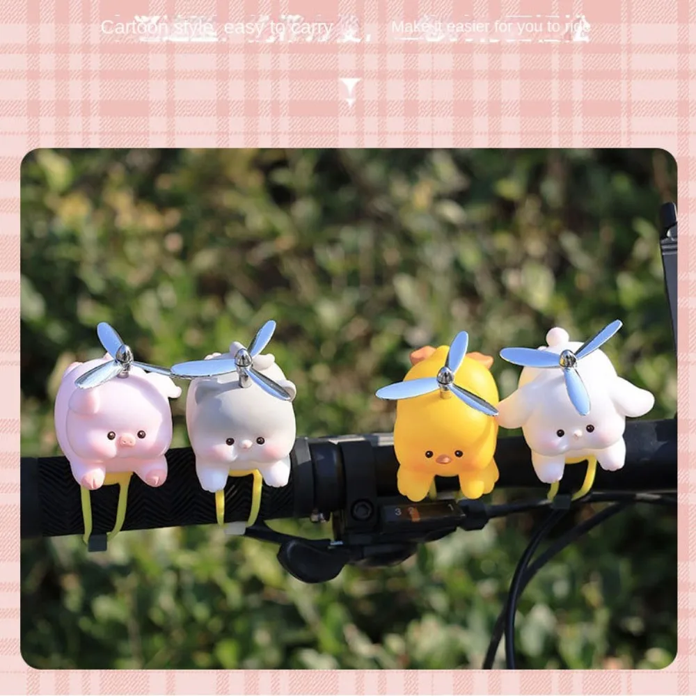Adorables accesorios para bicicletas con temas de animales con diseños de hélices