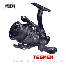 Carrete Spinning Kingdom Tegmen – Carbono 143g, relación 6,2:1