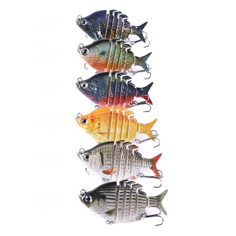 Señuelos de pesca realistas Tilapia Swimbait, cebo duro, anzuelo triple, señuelos multiarticulados, aparejos de pesca de lubina, 63mm, 9,3G - imagen 5