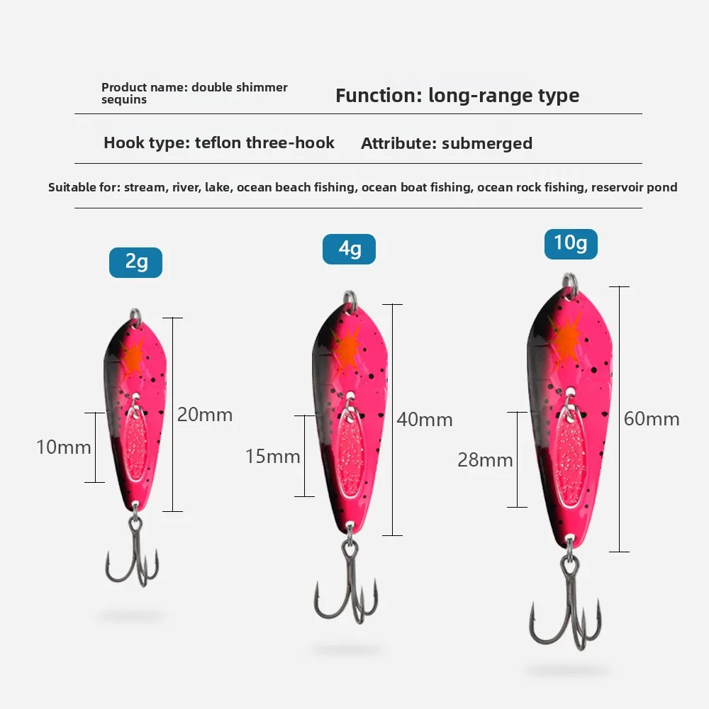 Señuelos metalizados con lentejuelas para lubina – pesca deportiva - imagen 3