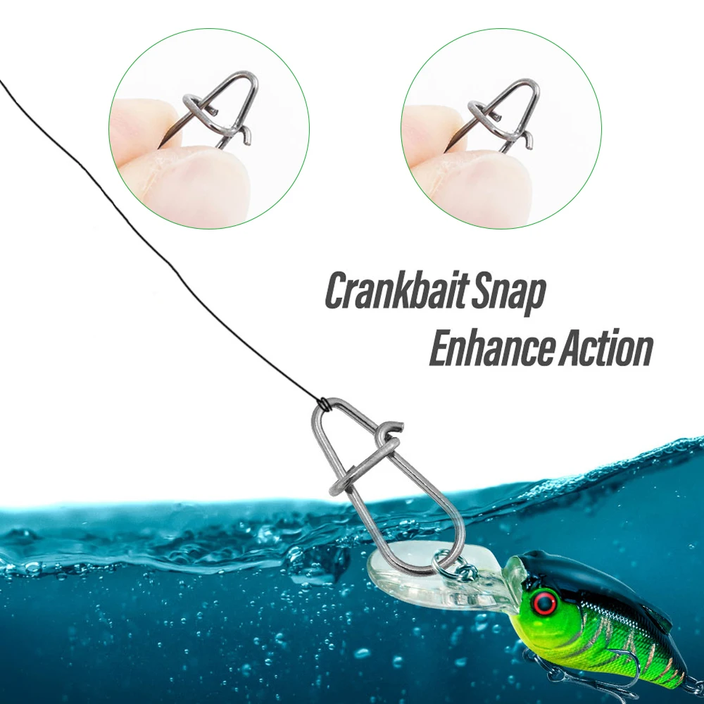 100 Uds. Bonito Pin de pesca con gancho, conector de señuelo giratorio de acero inoxidable 304, accesorios para aparejos de pesca, herramienta para peces - imagen 4