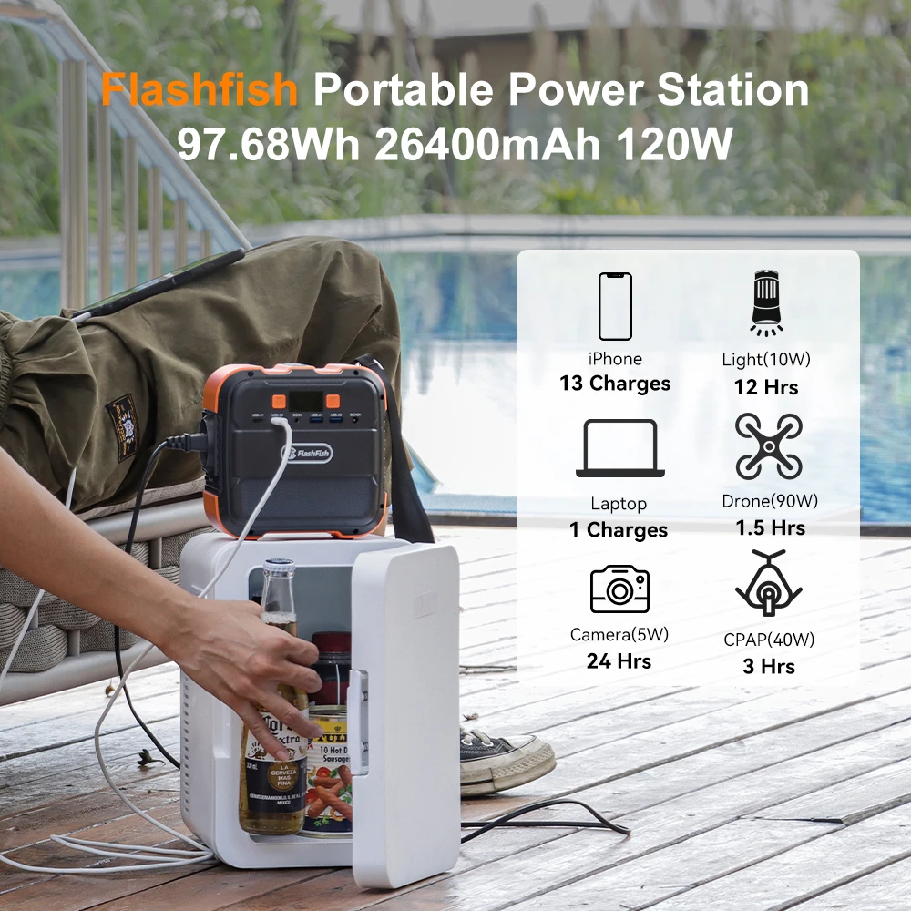 Generador Solar Portátil Flashfish – Estación de Energía con Panel - imagen 2