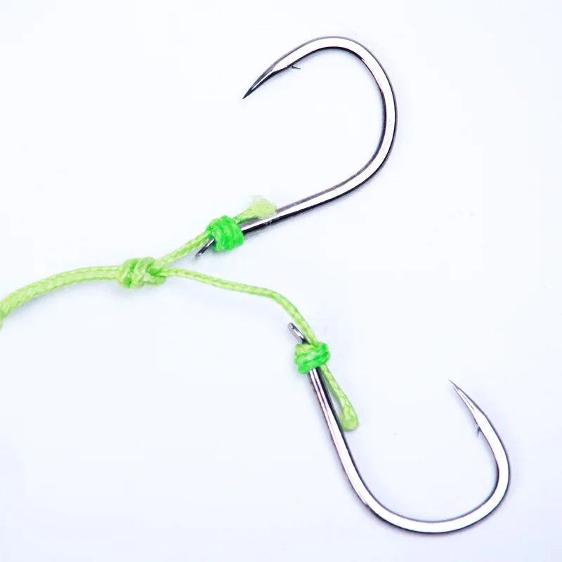 LUYA-falda de seda de silicona para hombre, anzuelo de pesca de Jigging, cinta, bigote, falda, ganchos a juego, anzuelos de atado - imagen 2