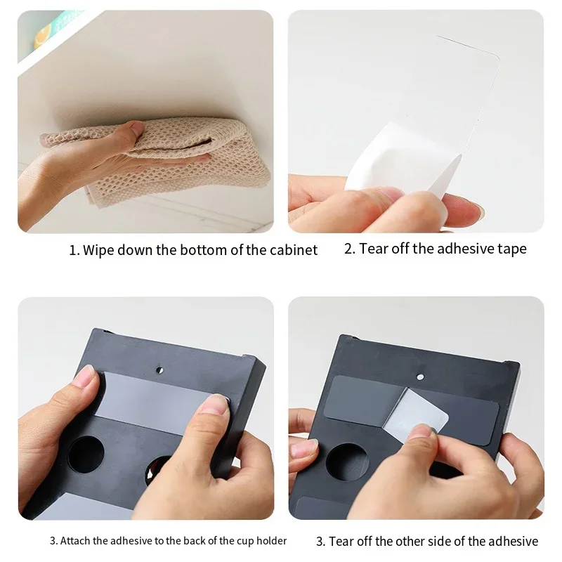 Armario de cocina con soporte para copa de vino, estante colgante, organizador multifunción, clasificación - imagen 5