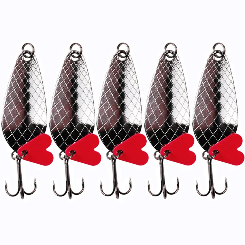 5 unids/lote señuelo cuchara de pesca 9g cebo duro de pesca Spinner señuelo de pesca lentejuelas Atificial Wobbler accesorios de aparejos de pesca - imagen 5