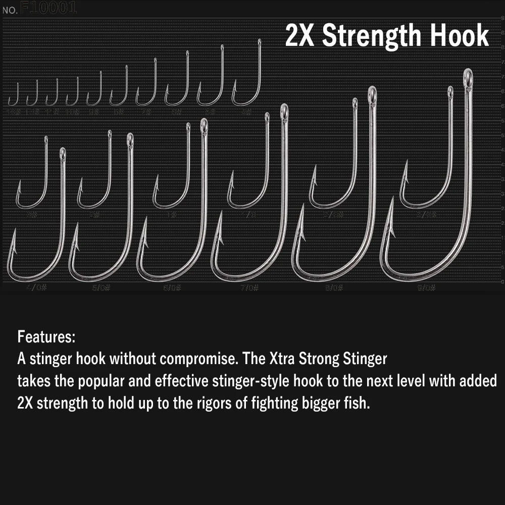 Wifreo-anzuelos de pesca con mosca, ganchos de serpentina de acero de alto carbono, anzuelos forjados para insectos de pelo de agua salada y mojado, 30 piezas, 2X - imagen 5