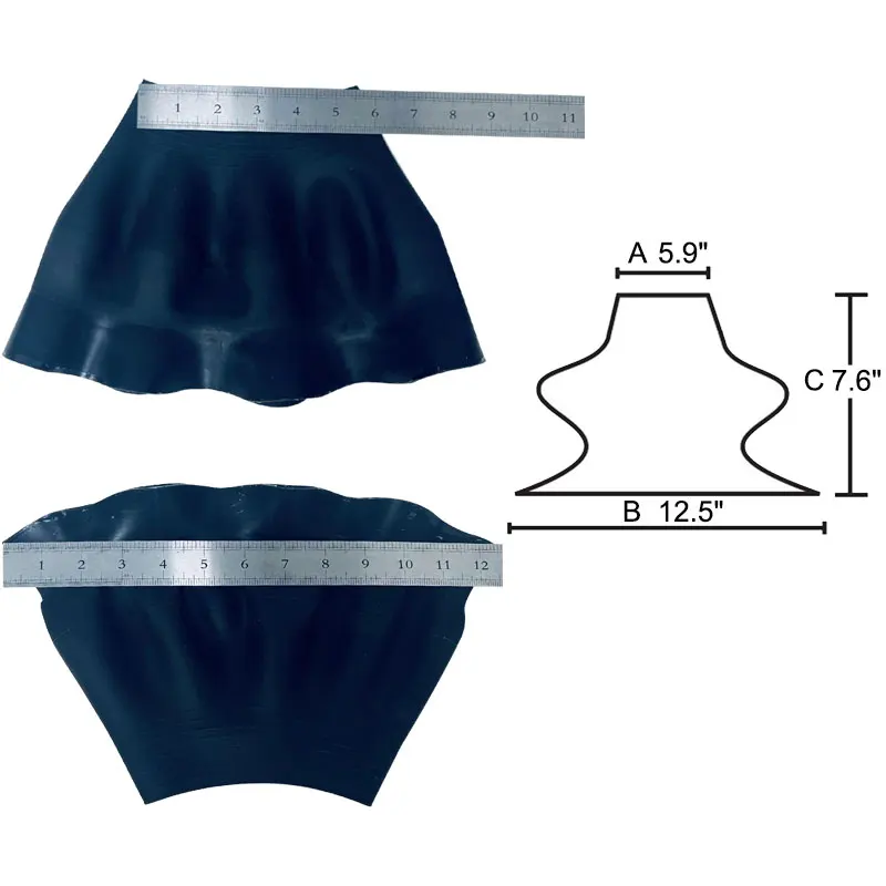 Sello de cuello de látex de fuelle, impermeable, elástico, para Kayak, traje seco, junta de reparación superior, sello de repuesto de látex impermeable recortable - imagen 2