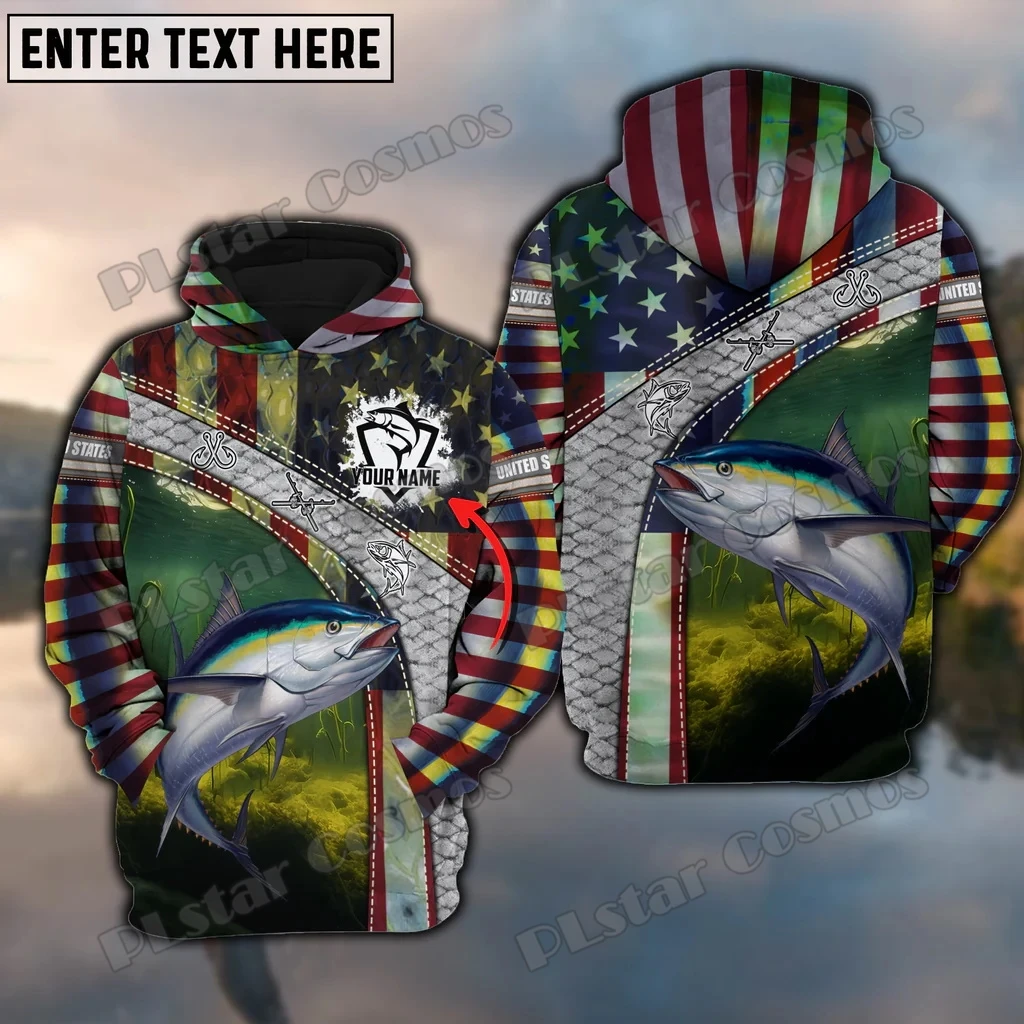 Sudadera 3D pesca atún mahi mahi personalizable unisex