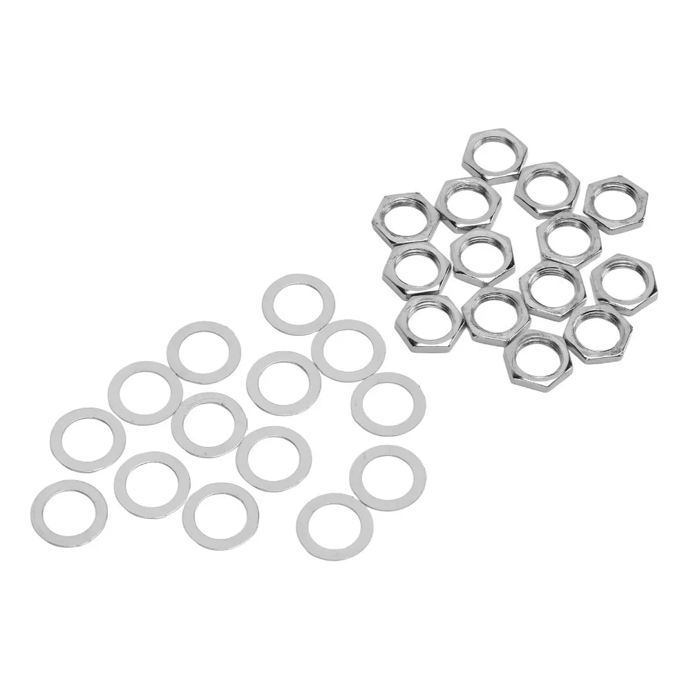 Rosca Hembra M9 Arandela de tuerca Jack para guitarra Kit de sujeción negro/plateado/oro Fijación de instrumentos Piezas de repuesto - imagen 2