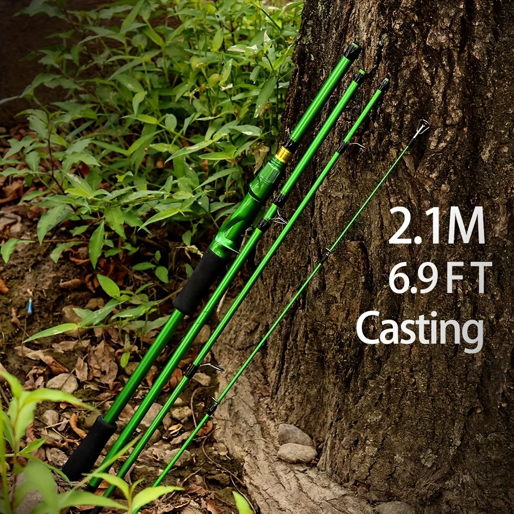 Caña de pescar BAKAWA, caña de pescar de 2,1 M, 4 secciones, accesorios de Pesca portátiles de viaje, artículos, cañas de Pesca de carpa, aparejos de Pesca - imagen 5